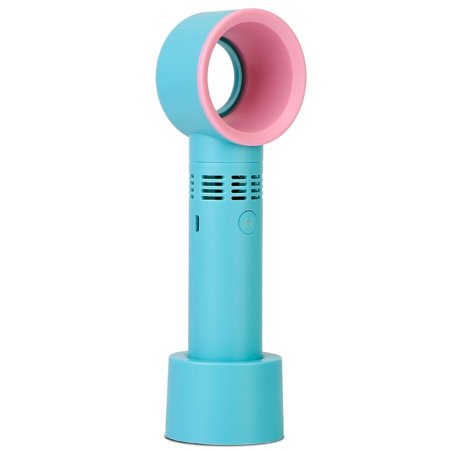Portable Handheld Bladeless Fan Blue __stock:100 Household Appliances refund_fee:800 Warranty