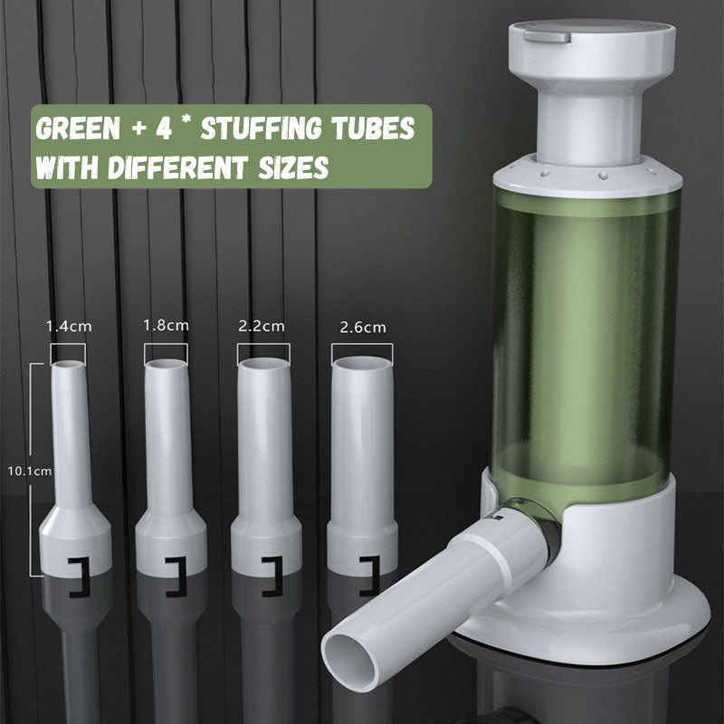 Household Sausage Stuffer with 4 Tubes of Different Sizes Green Kitchen & Dining