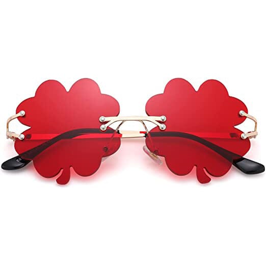 St. Patrick’s Day Irish Shamrock Sunglasses Red __stock:200 Holiday Decor & Apparel refund_fee:800