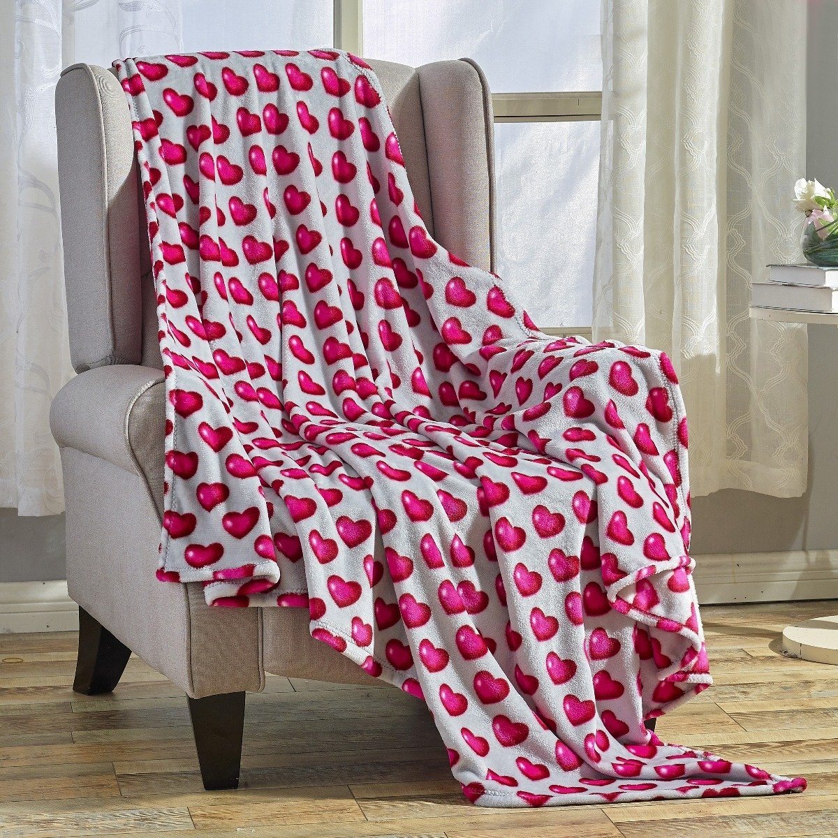 Super Soft Microplush Valentine Throw - Assorted Styles No. 5 Bedding refund_fee:800