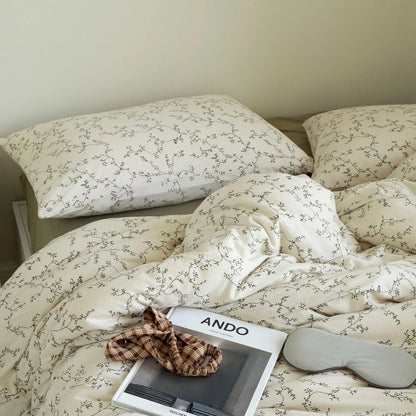 Soft Dainty Vine Washed Cotton Bedding Set