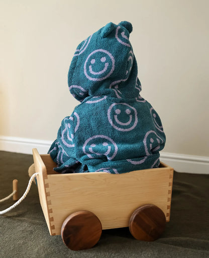 Plush Smiley Face Cotton Robes