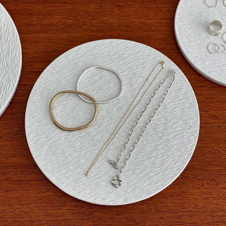Textured Wabi-Sabi Ceramic Jewelry Tray