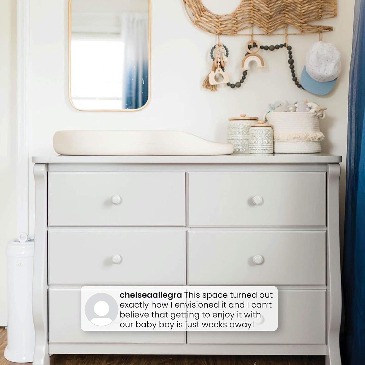 Universal 6 Drawer Dresser, Greenguard Gold Certified, Grey BAJE HOME Universal 6 Drawer Dresser, Greenguard Gold Certified, Grey BAJE HOME