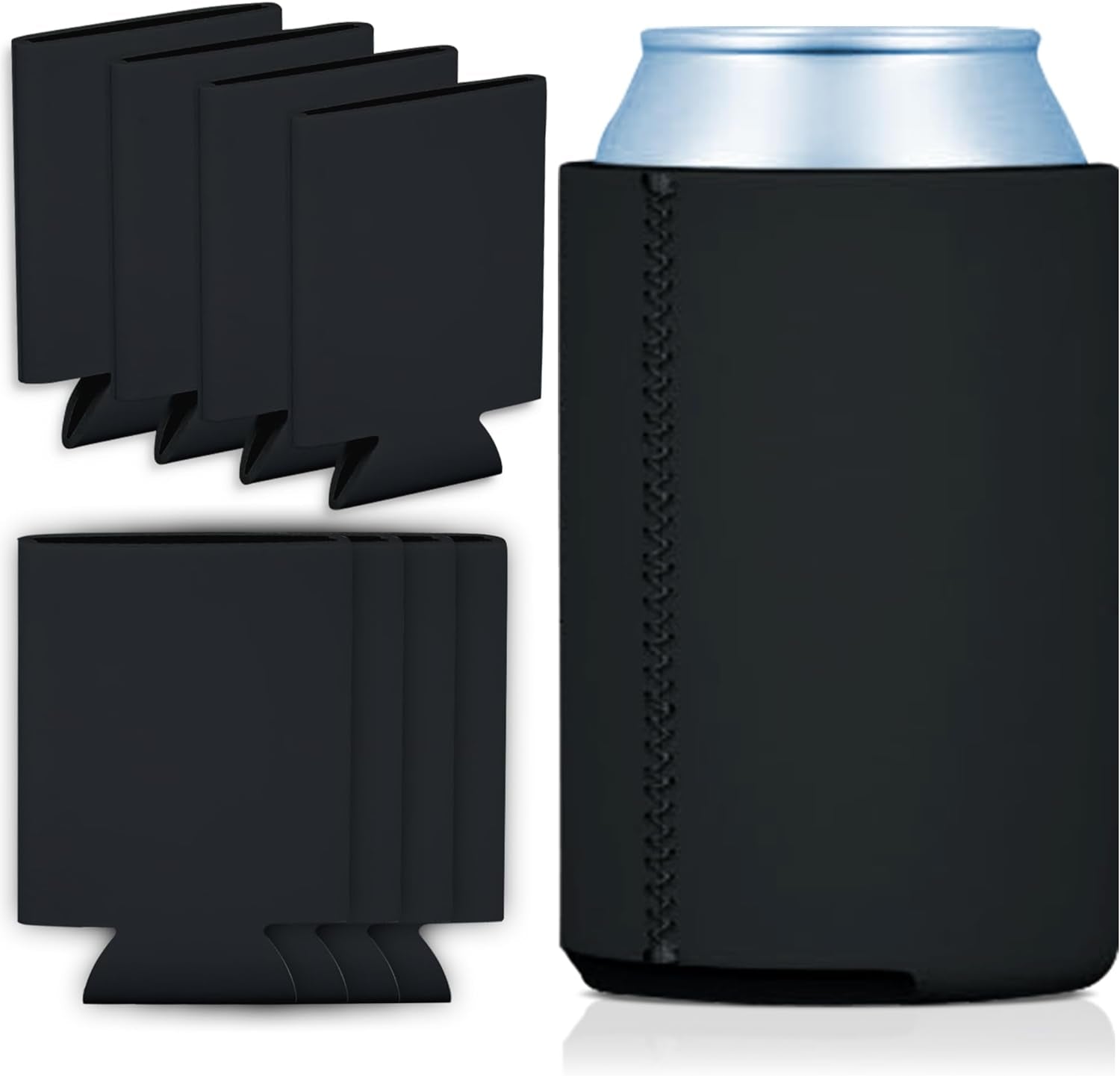 CSBD 25 Pack Blank Can Coolers, Foam Collapsible Insulated Can Sleeves for Beer, Soda, Water Bottles, Bulk Customizable Sublimation Blanks for DIY, HTV Vinyl Projects, Parties, Weddings - Black Home & Kitchen Kitchen & Dining Storage & Organization Thermocoolers Travel & To-Go Food Containers