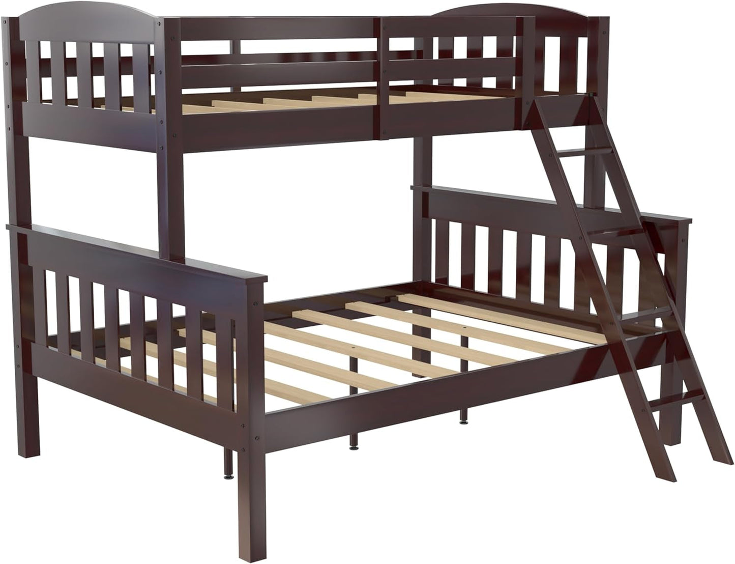 DHP Airlie Twin-Over-Full Bunk Bed with Ladder, Grey Bedroom Furniture Beds Frames & Bases Furniture Home & Kitchen