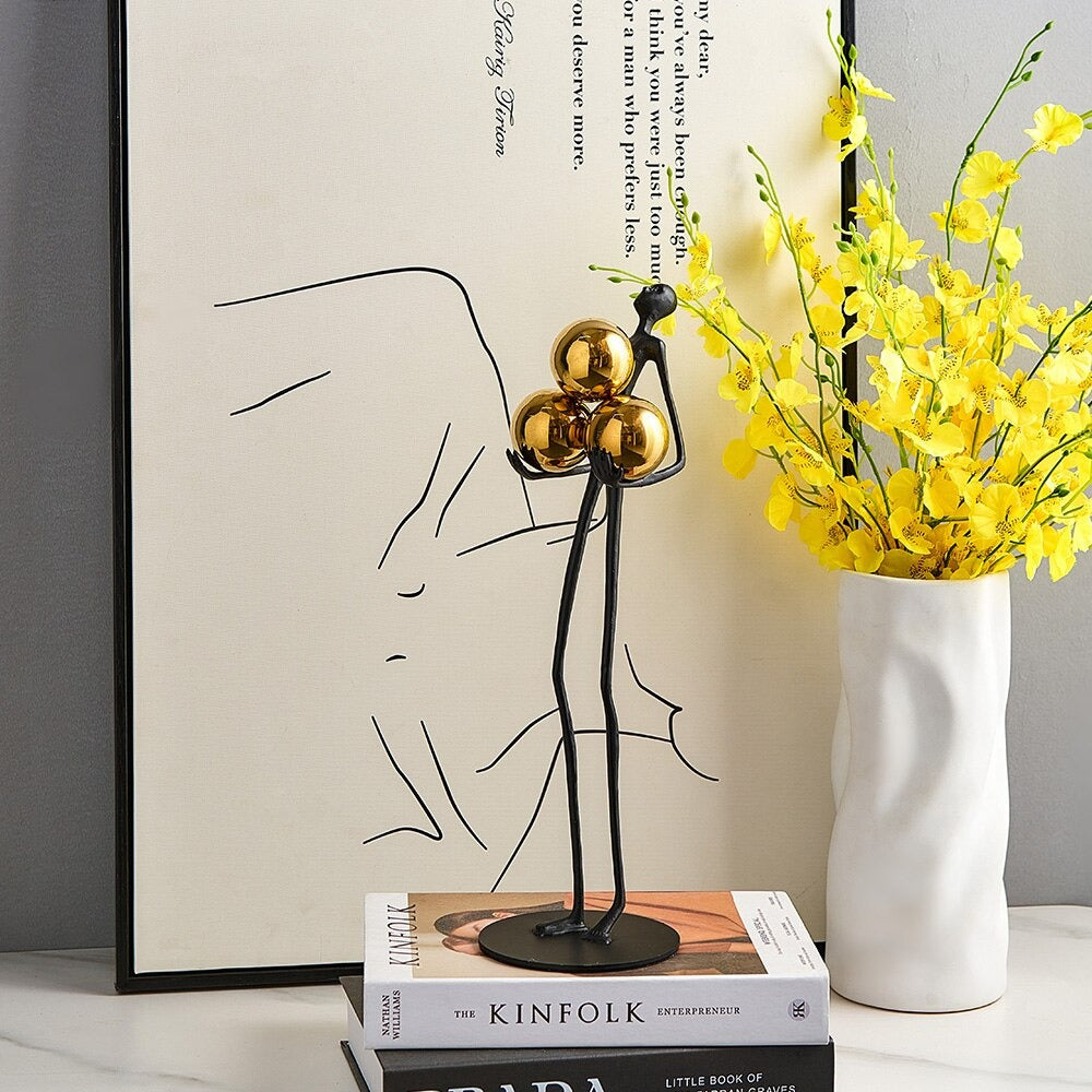 Gilded Orb Sculpture