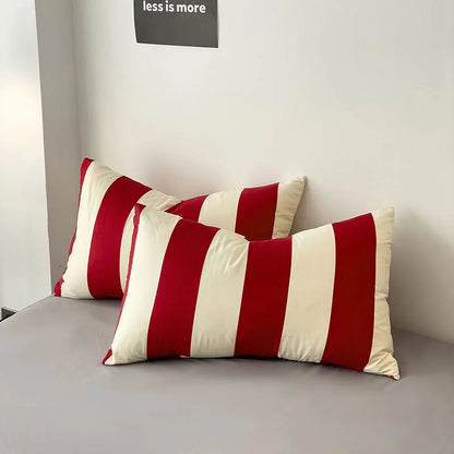 Soft Bold Stripe Cotton Bedding Set