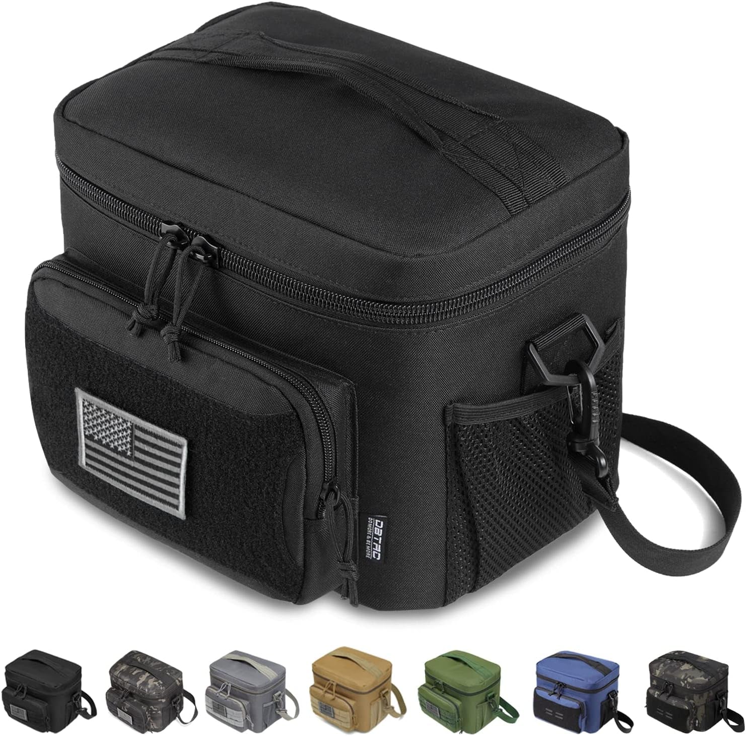 DBTAC Tactical Lunch Bag for Men Women, 12 Cans Insulated Lunch Box for Adult | 9L Leakproof Lunch Cooler Tote for Work Office Outdoor Travel | Soft Easy to Clean Liner X2, Black Camo Home & Kitchen Kitchen & Dining Lunch Bags Storage & Organization Travel & To-Go Food Containers