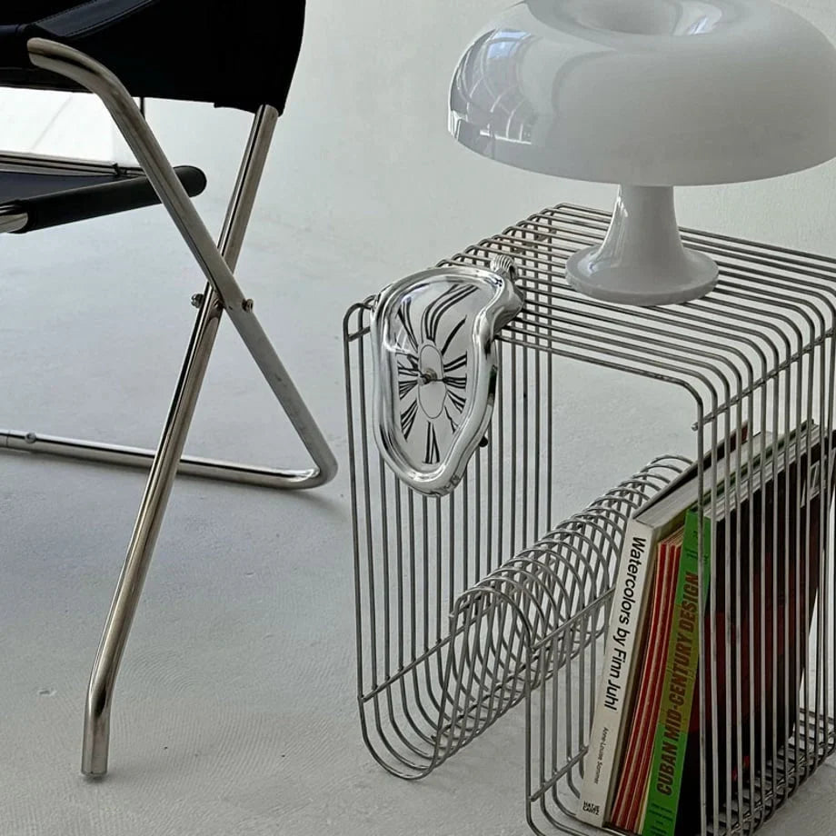 Surrealist Melting ABS Table Clock, Dali-Inspired Shelf Decor