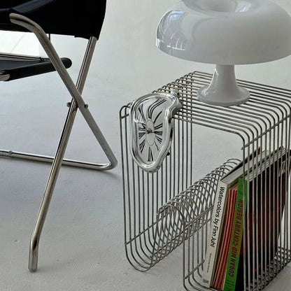 Surrealist Melting ABS Table Clock, Dali-Inspired Shelf Decor
