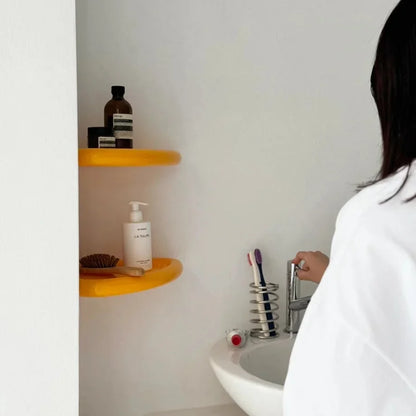 Chunky Curved ABS Floating Corner Shelf