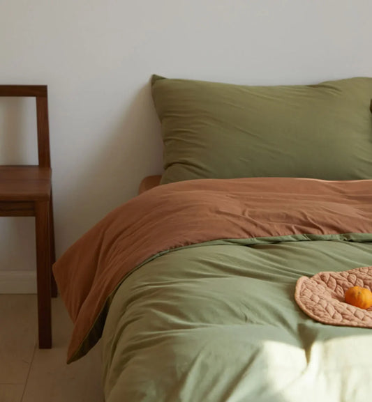 Ultra-Soft Reversible Dual-Tone Jersey Cotton Bedding Set