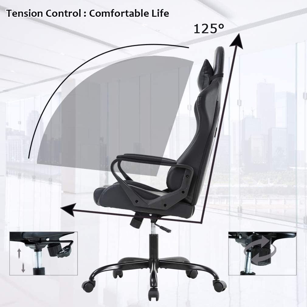 Bestoffice Office Chair Gaming Chair Desk Chair Ergonomic Racing Style Executive Chair with Lumbar Support Adjustable Stool Swivel Rolling Computer Chair for Women,Man Furniture Game & Recreation Room Furniture Gaming Chairs Home & Kitchen Video Game Chairs