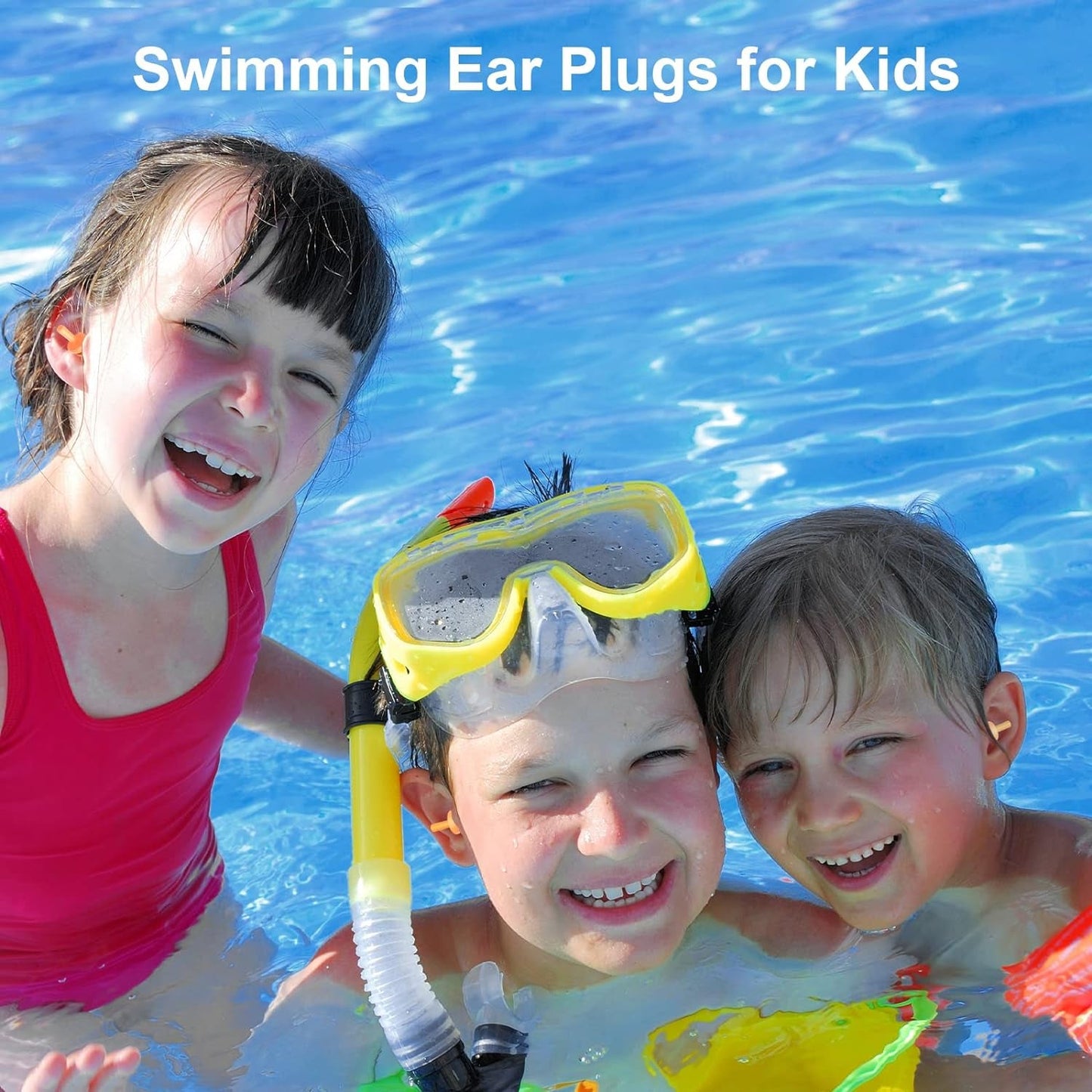 Ear Plugs for Swimming, 10 Pairs Reusable Ear Plugs, Ear Plugs Swimming for Kids and Adults. Swimming Ear Plugs, Ear Plugs for Swimming Pool / Shower Bathing and Other Water Sports Ear Care Earplugs Health & Household Health Care