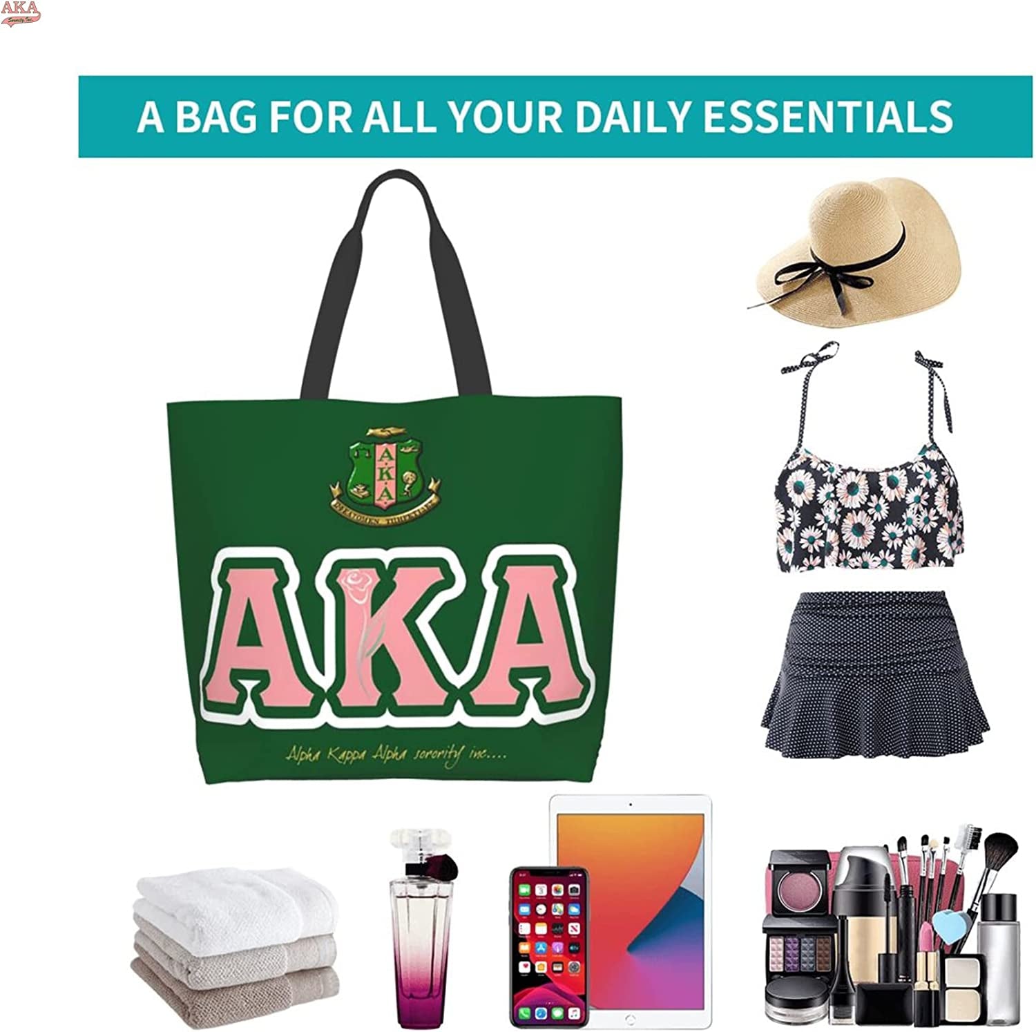 Reusable Beach Tote Bags Travel Totes Bag Kitchen Grocery Bags Shopping Tote Sorority Gifts for Women Foldable Waterproof Home & Kitchen Kitchen & Dining Luggage & Bags Reusable Grocery Bags Shopping Totes Storage & Organization Travel & To-Go Food Containers