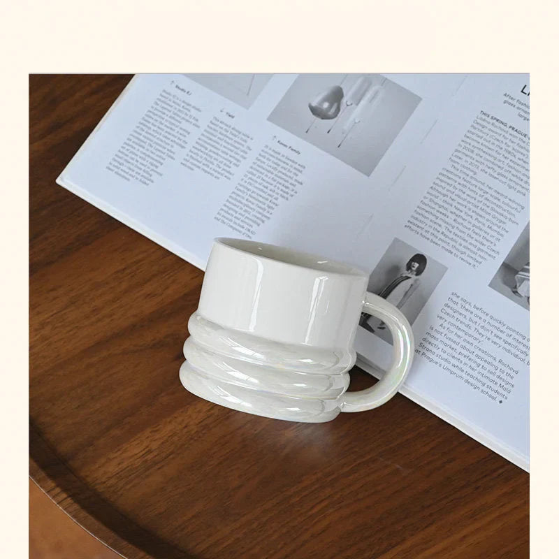 Chunky Ribbed Ceramic Mug