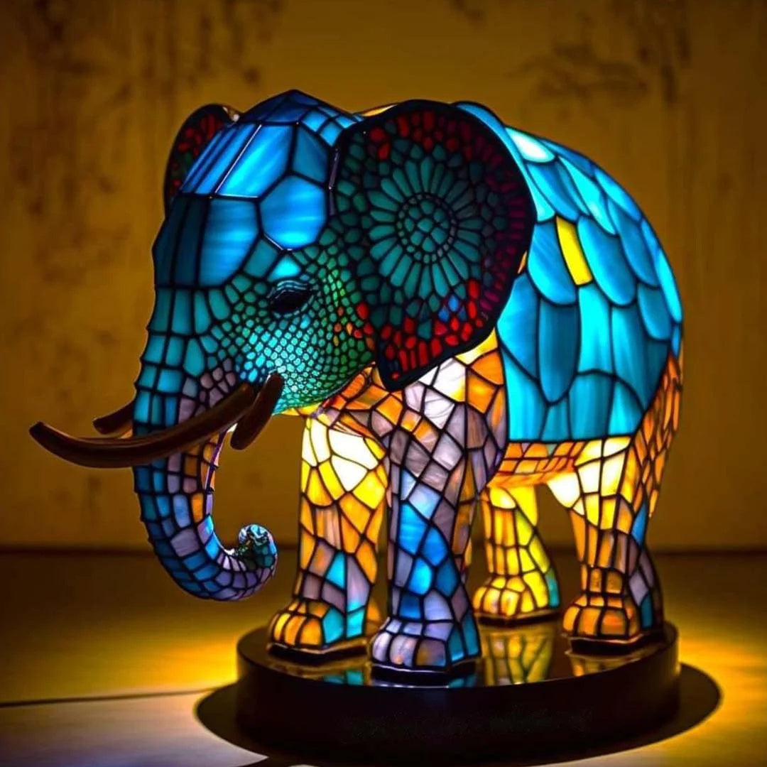 Stained Glass Animal Lamp