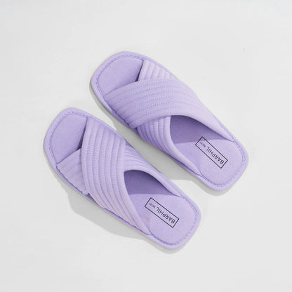 Cushioned Quilted Cotton House Slippers