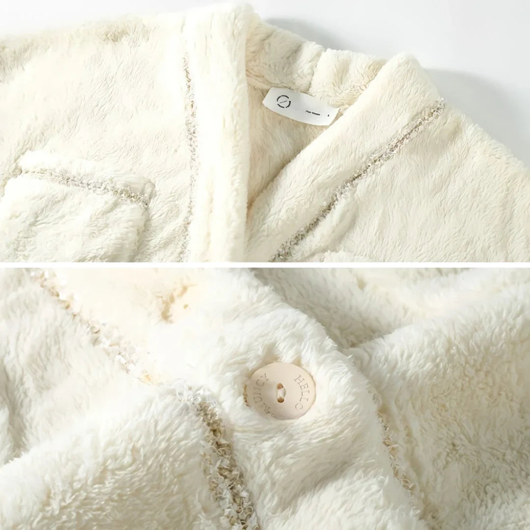 Ultra-Plush Button-Up Flannel Fleece Pajama Set