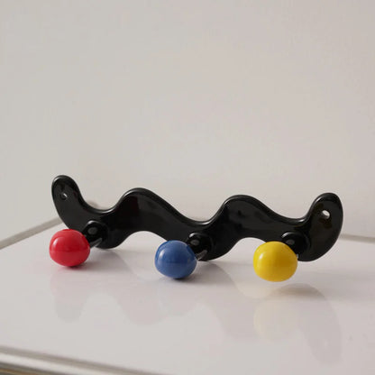 Glossy Wavy Ceramic Wall Hooks