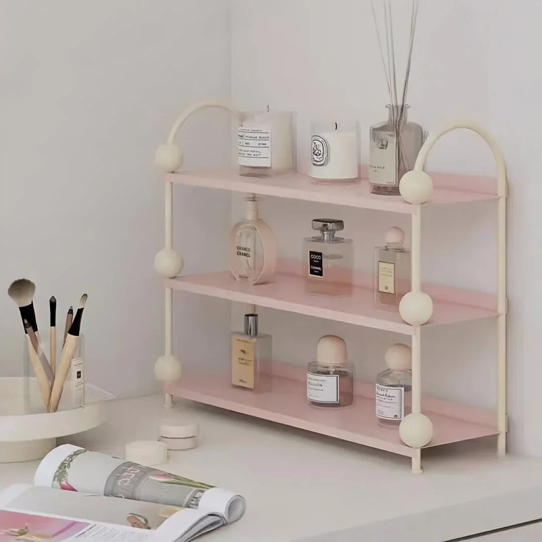 Playful Bauble Two-Tone Metal Desk Shelf