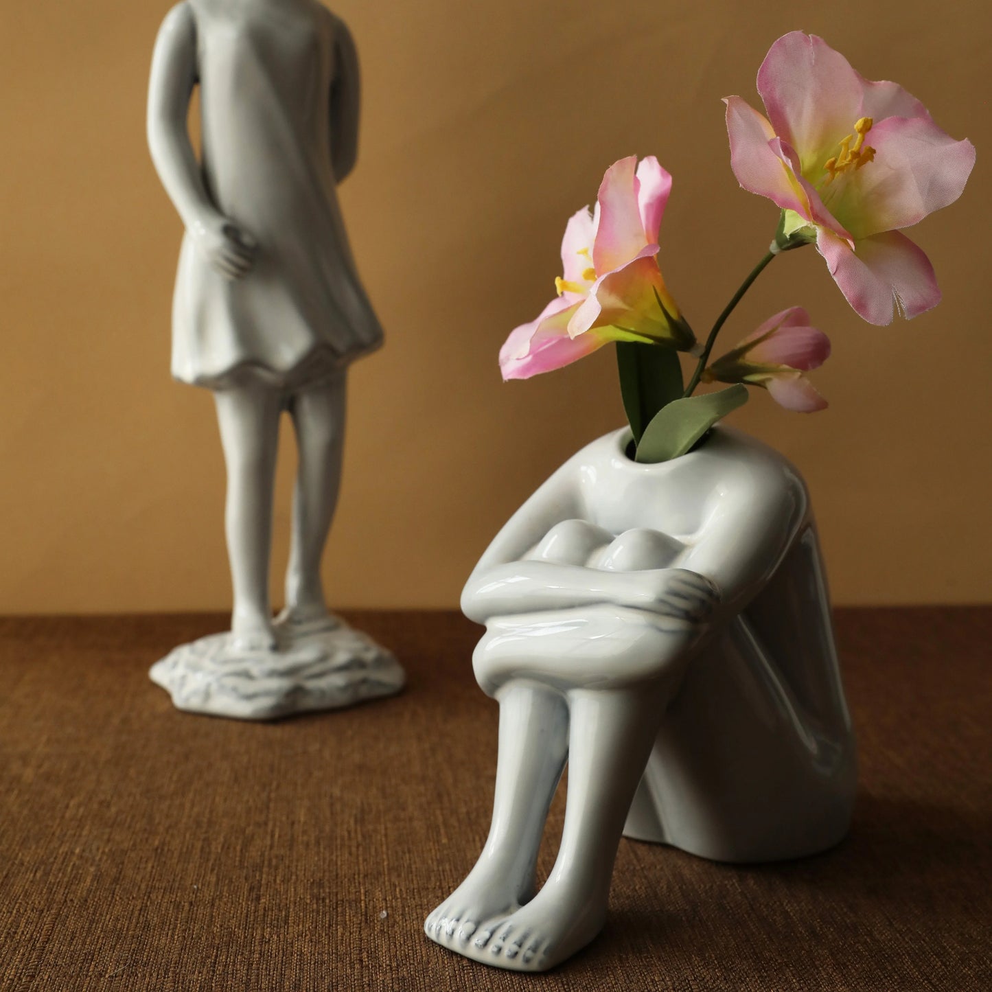 Sculptural Body Form Ceramic Vase