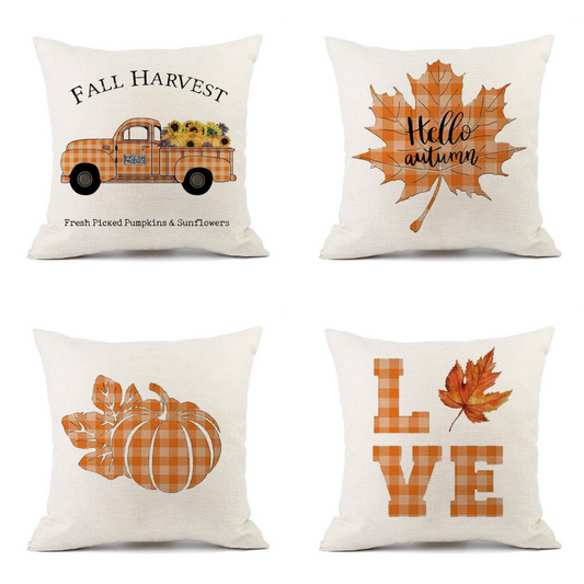 Fall Plaid Cushion Covers