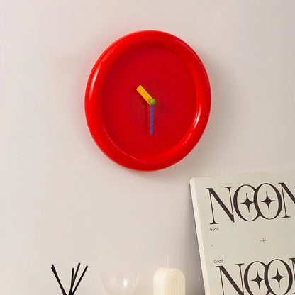 Chunky Frame Colorblock ABS Wall Clock