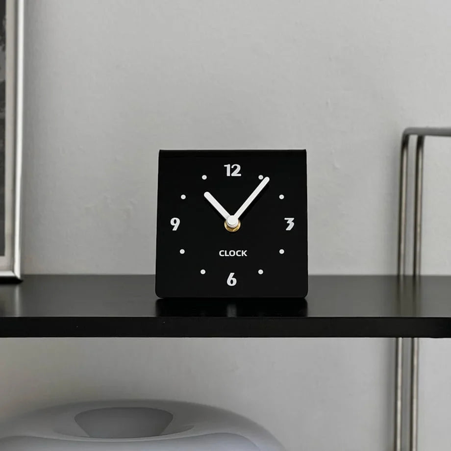 Sleek Minimalist Metal Table Clock
