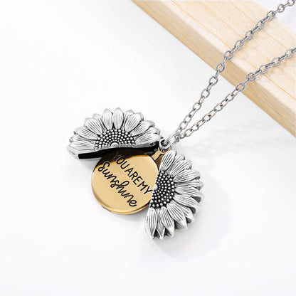 "You Are My Sunshine" Sunflower Pendant