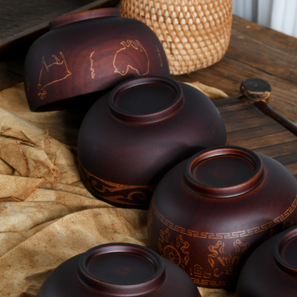 Ethnic Wooden Bowl Dining Bowls