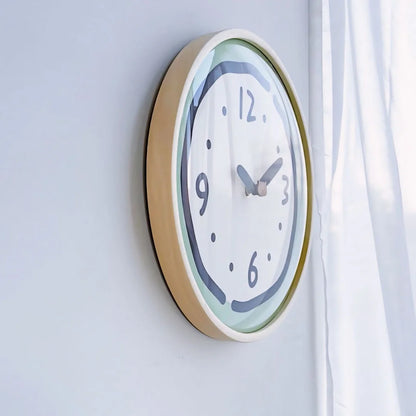 Whimsical Doodle Style Wall Clock