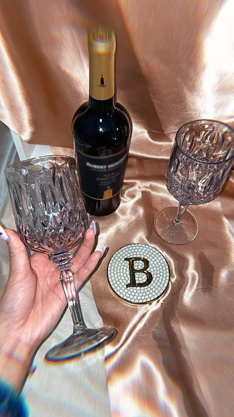 Wine Goblets/Glasses Food Grade Plastic | BPA FREE | Shatterproof | Reusable | Drinkware | (Grey) Dining & Entertaining Glassware & Drinkware Home & Kitchen Kitchen & Dining Wine & Champagne Glasses Wine Glasses