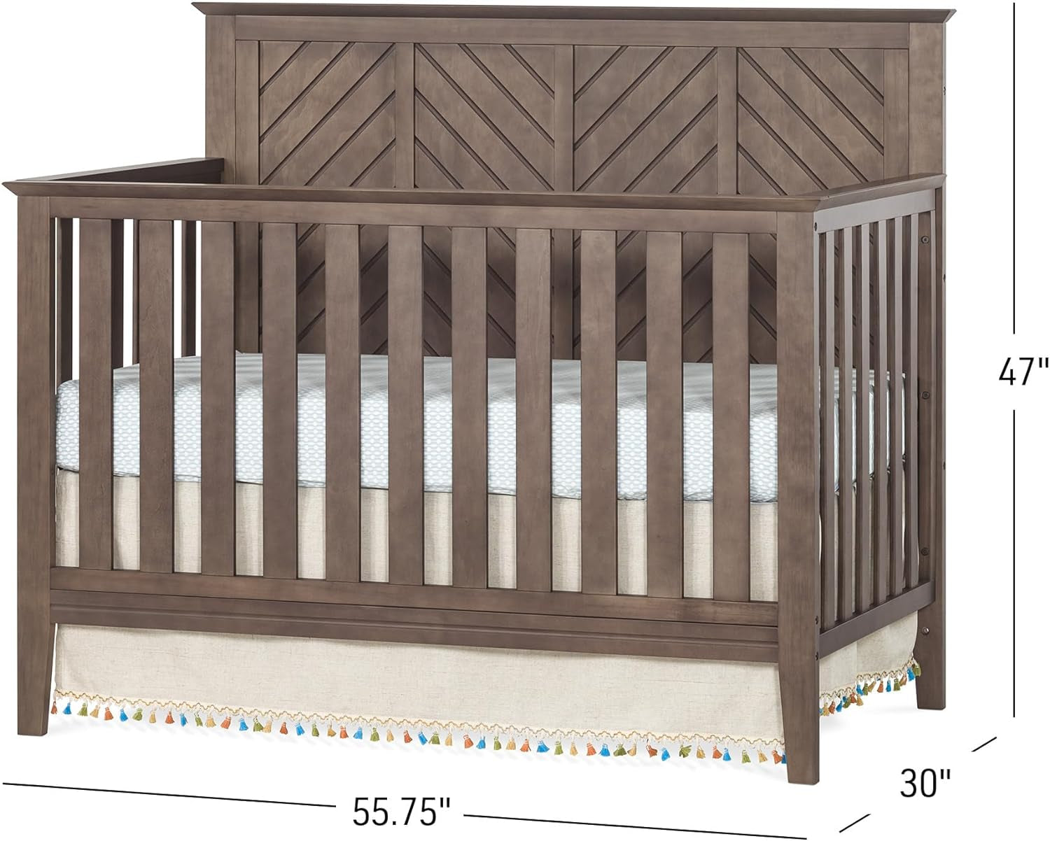 Child Craft Atwood 4-In-1 Convertible Crib, Baby Crib Converts to Day Bed, Toddler Bed and Full Size Bed, 3 Adjustable Mattress Positions, Non-Toxic, Baby Safe Finish (Cocoa Bean Brown) Baby Products Convertible Cribs Furniture Infant & Toddler Beds Nursery