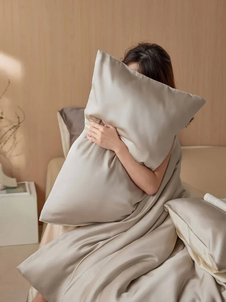 Silky-Smooth Solid Color Cooling Tencel Bedding Set