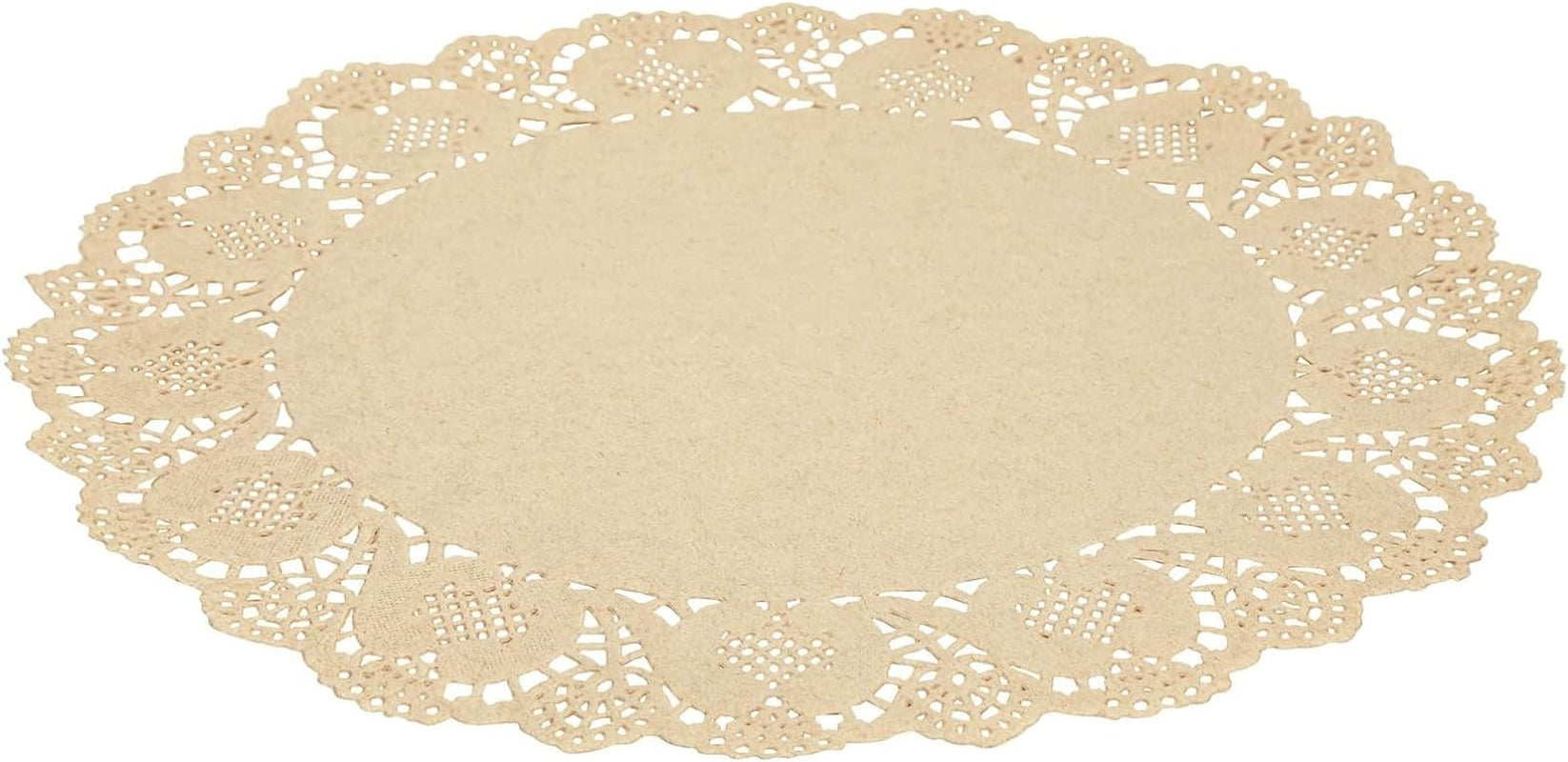 Juvale 250 Pack round Paper Placemats for Cakes, Desserts, Light Brown Doilies for Food, Formal Events (12 In) Disposable Table Covers Doilies Home & Kitchen Kitchen & Dining Kitchen & Table Linens