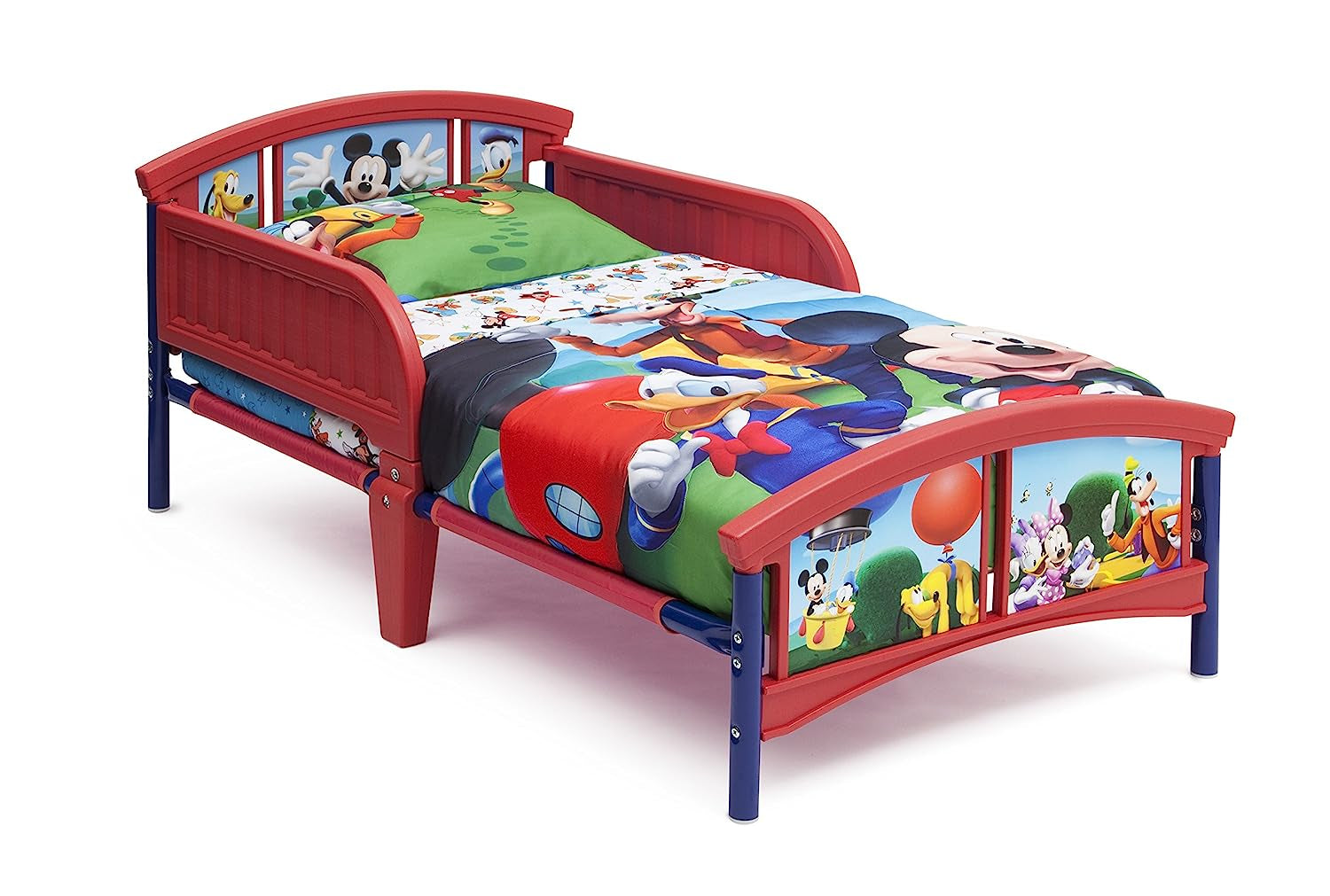 Plastic Toddler Bed, Disney Mickey Mouse Twinkle Galaxy Dual Sided Recycled Fiber Core Toddler Mattress (Bundle) Baby Products Furniture Infant & Toddler Beds Nursery Toddler Beds