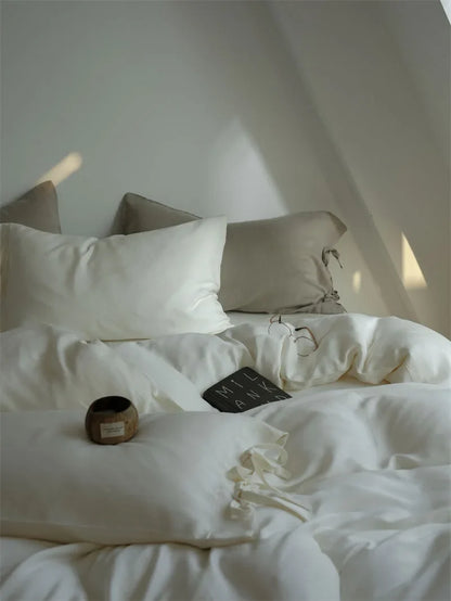 Silky Soft Tie Closure Tencel Bedding Set