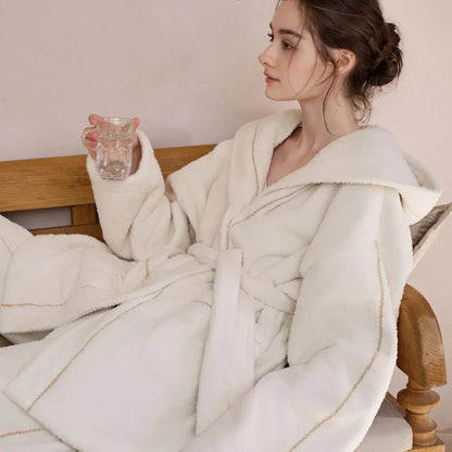 Plush Contrast Stitch Fleece Pajama Set