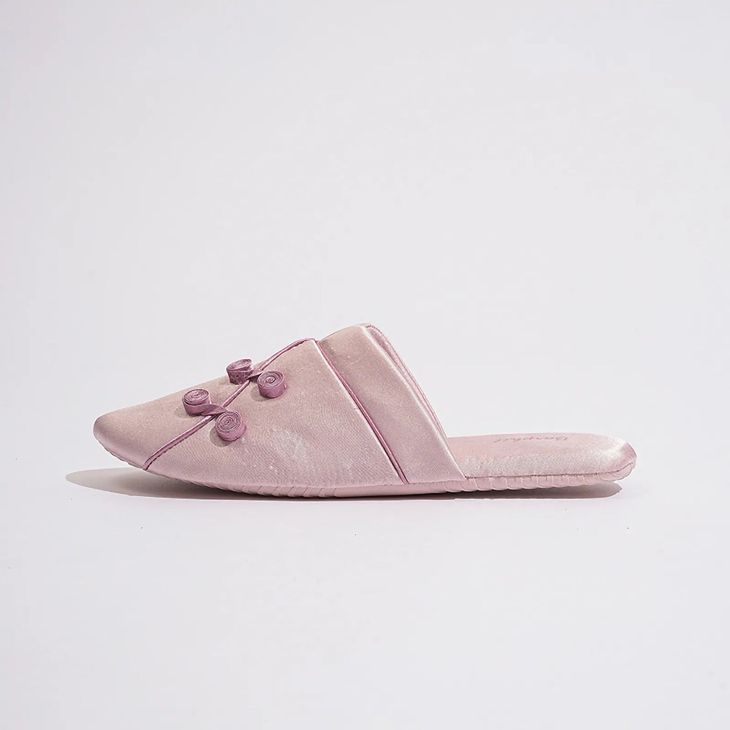 Silky Floral Knot Cotton Sateen House Slippers