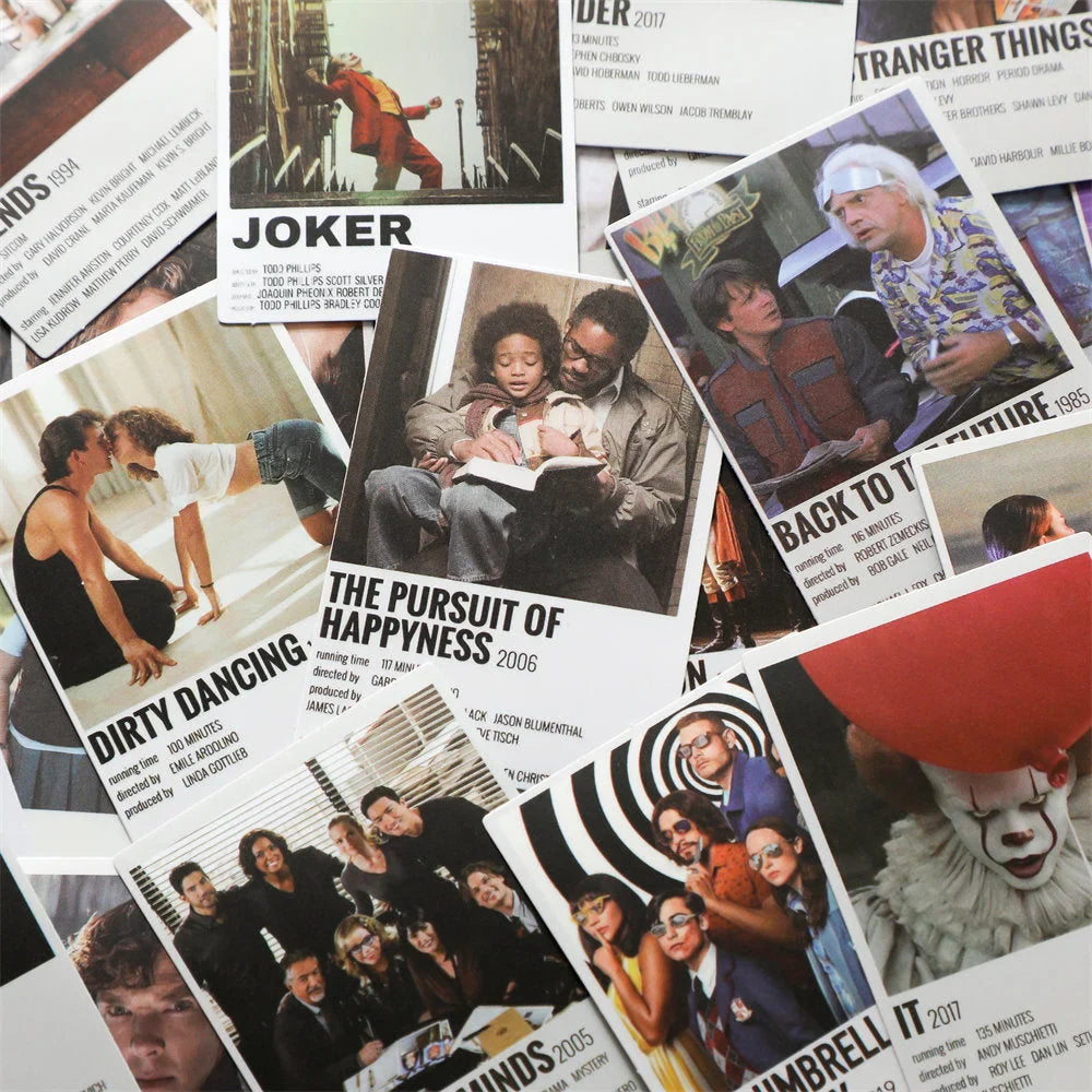 Retro Cinematic Movie Poster Wall Collage Kit