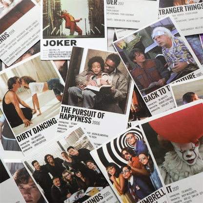 Retro Cinematic Movie Poster Wall Collage Kit