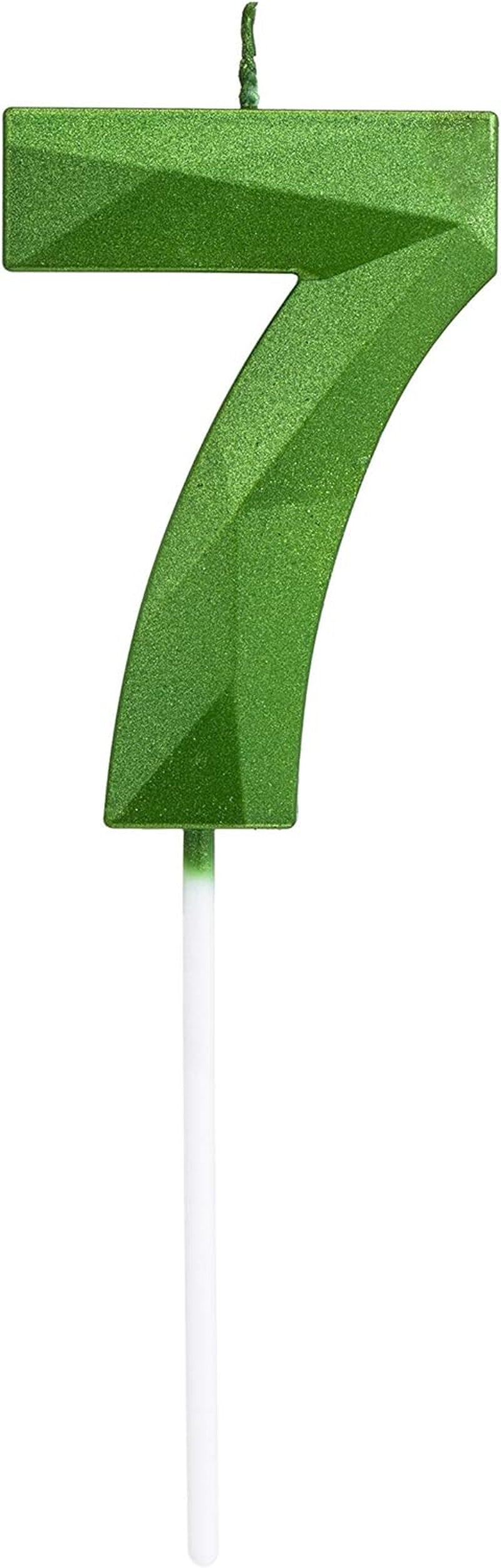 Green Happy Birthday Cake Candles,Wedding Cake Number Candles,3D Design Cake Topper Decoration for Party Kids Adults (Green Number 6) Birthday Candles Candles Candles & Holders Home & Kitchen Home Décor Products Specialty Candles