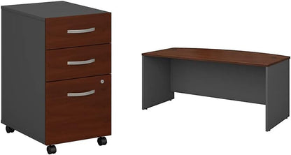 Bush Furniture BSHWC72453SU Series C Collection Three-Drawer Mobile Pedestal (Assembled) Natural Cherry Cabinets File Cabinets Mobile File Cabinets Office Furniture & Lighting Office Products Racks & Shelves