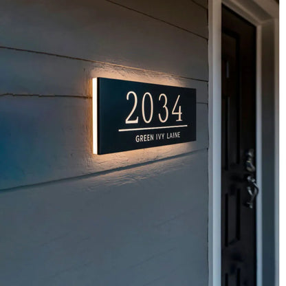 Personalized LED Metal House Sign