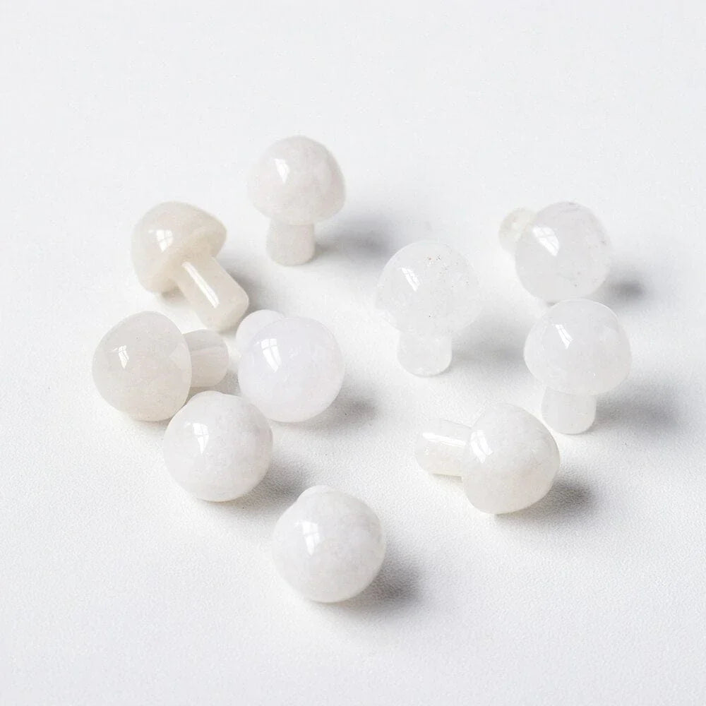 10 pcs Mini Clear Quartz Mushroom