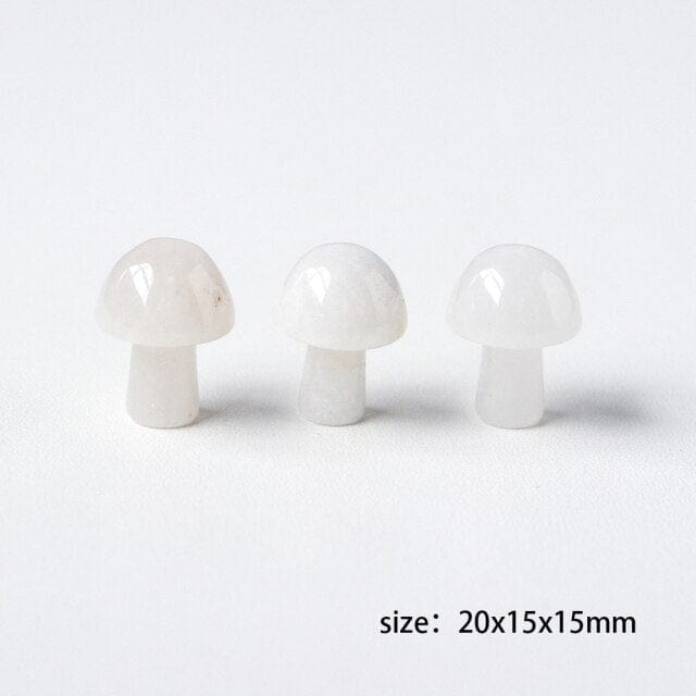 10 pcs Mini Clear Quartz Mushroom