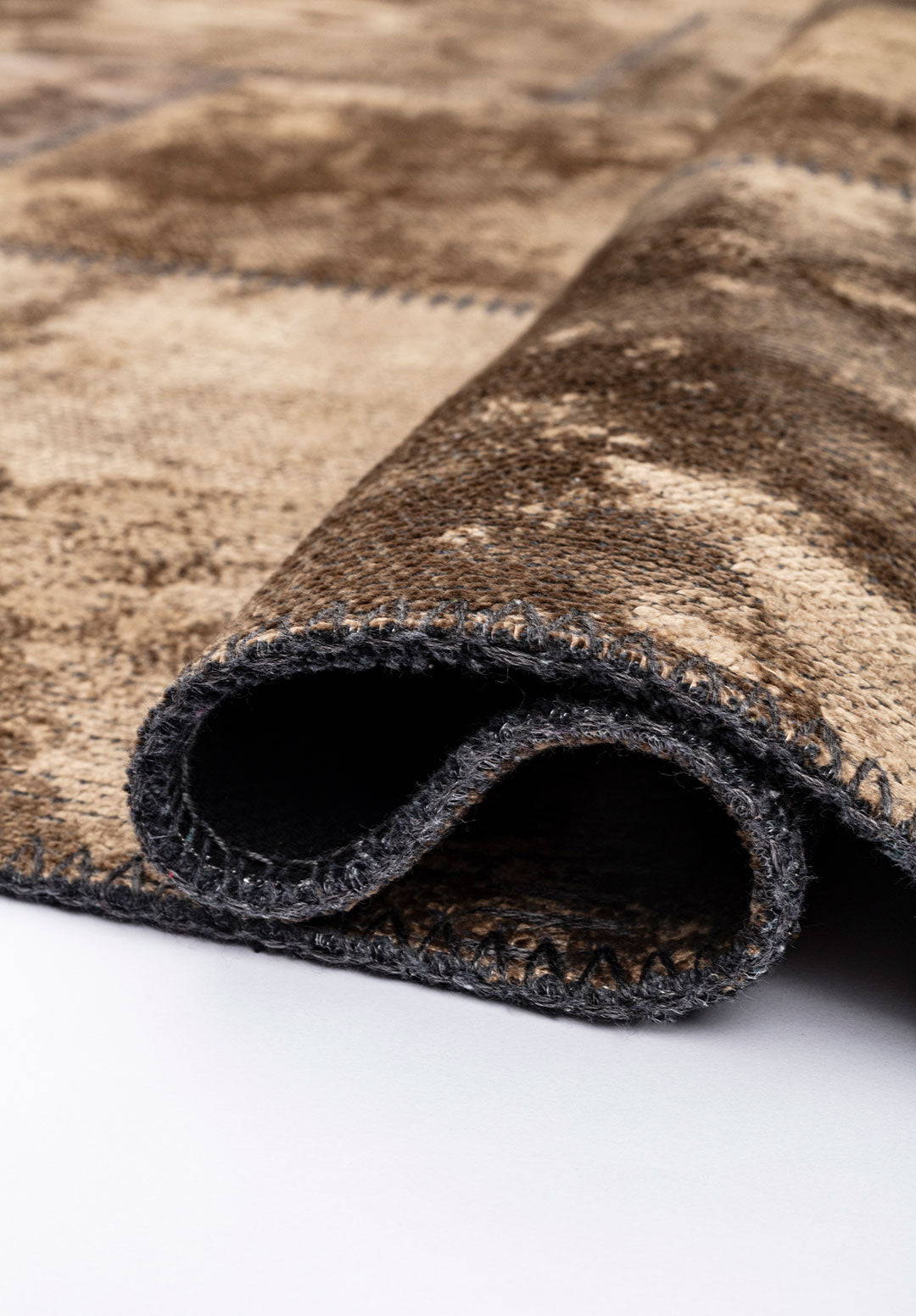 Patch Light Brown Rug
