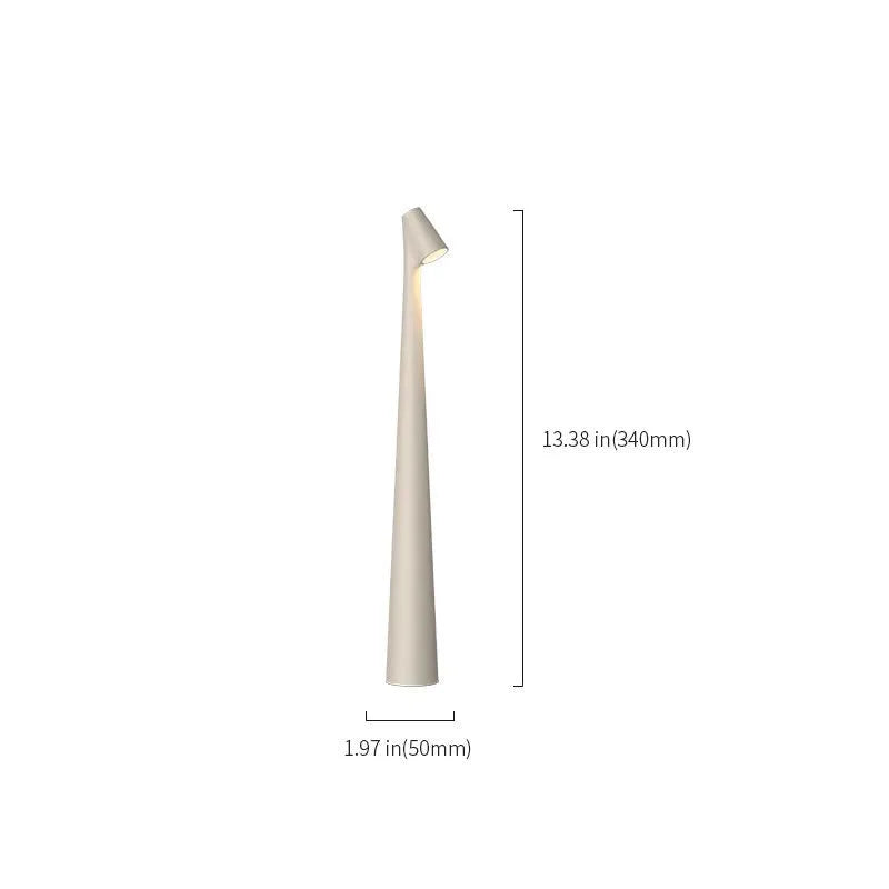 Sculptural Metal Cordless Touch Lamp